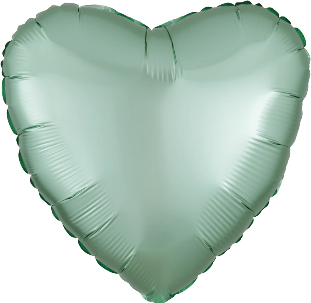 Cœur vert menthe en aluminium - 18"