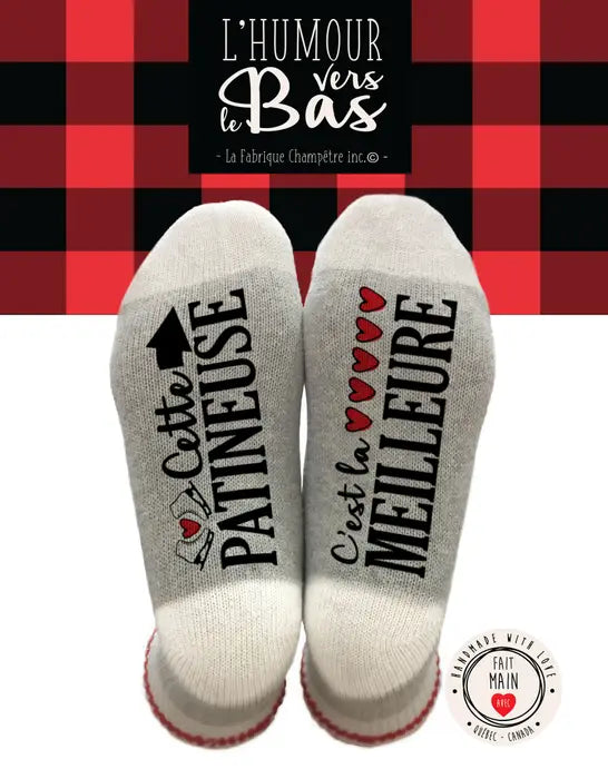 Bas de laine "Meilleure patineuse"