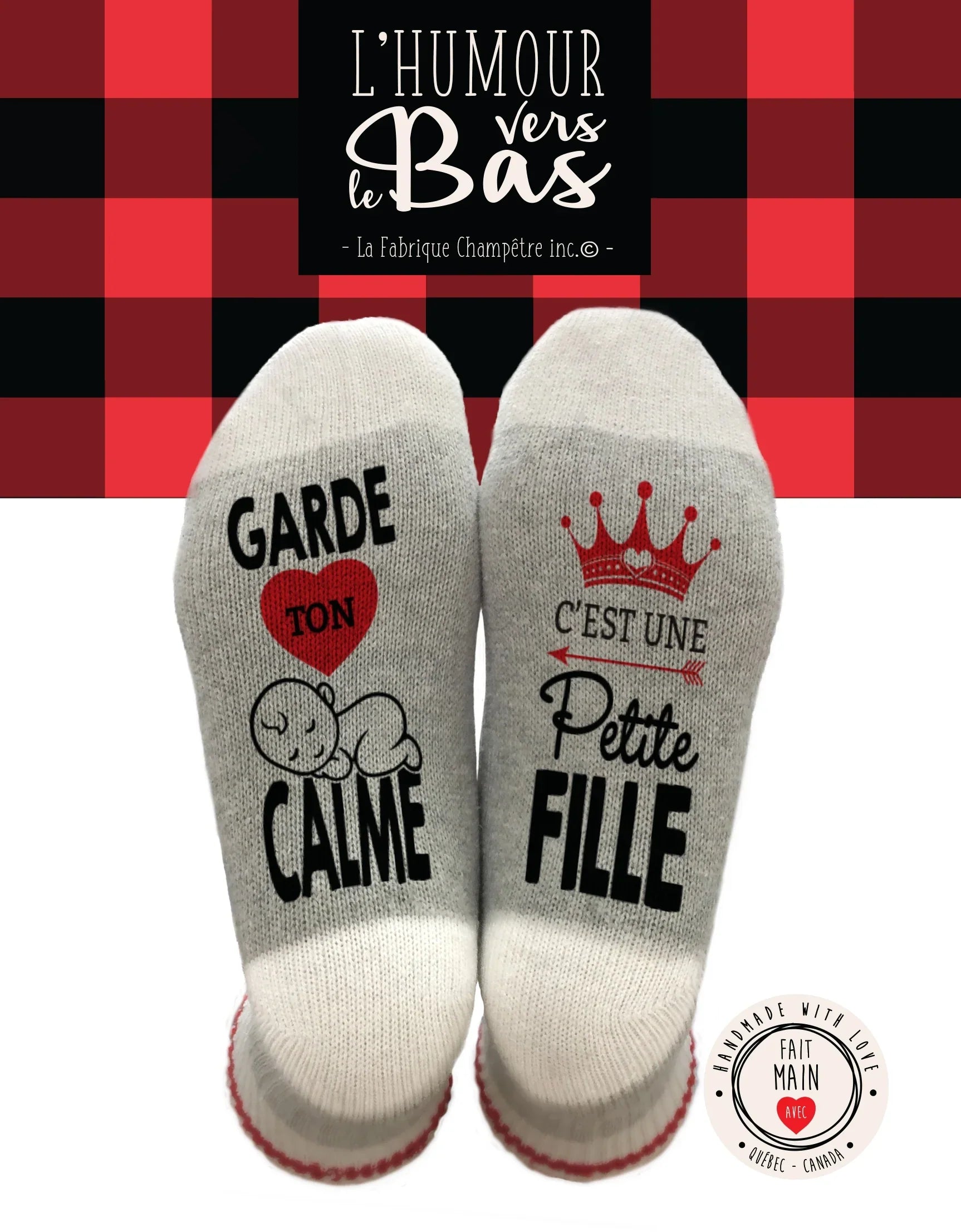 Bas de laine "C'est une petite fille"