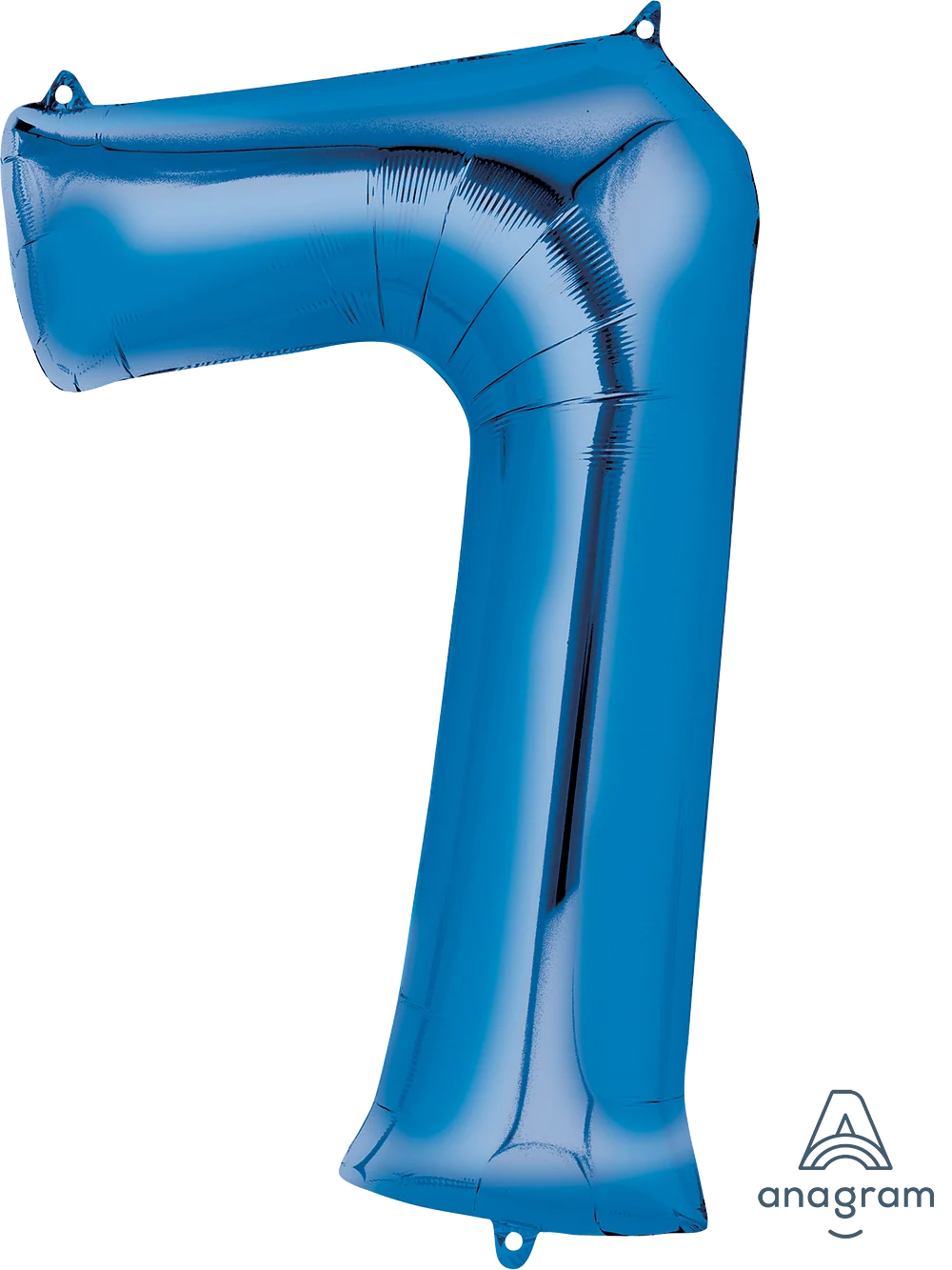 Ballon en aluminium (34") - Chiffre 7 - Bleu