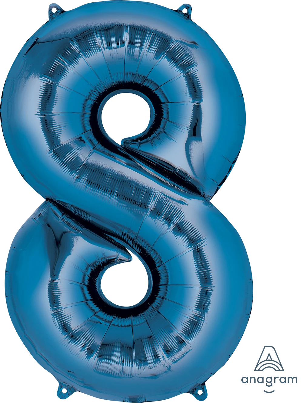 Ballon en aluminium (34") - Chiffre 8 - Bleu