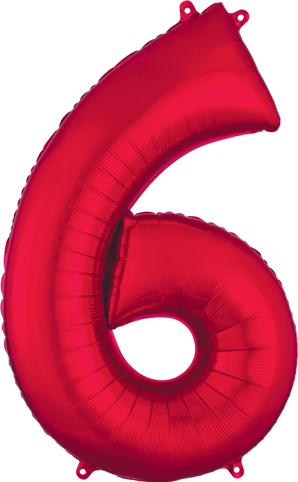Ballon en aluminium (34") - Chiffre 6 - Rouge
