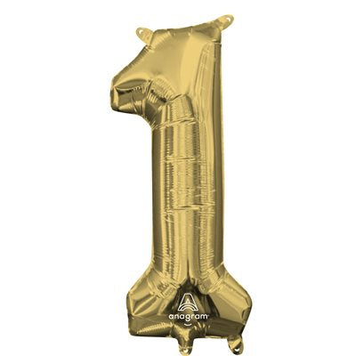 Chiffre en aluminium - Or blanc - 14 pouces - 1