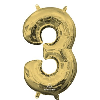 Chiffre en aluminium - Or blanc - 14 pouces - 3