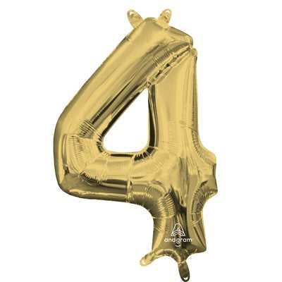 Chiffre en aluminium - Or blanc - 14 pouces - 4