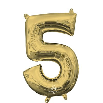 Chiffre en aluminium - Or blanc - 14 pouces - 5
