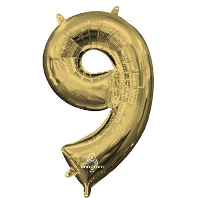 Chiffre en aluminium - Or blanc - 14 pouces - 9