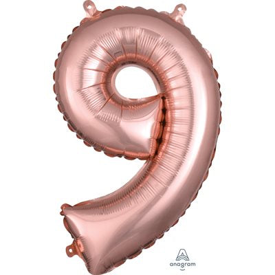 Chiffre en aluminium - Rosegold - 14 pouces - 9