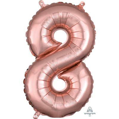 Chiffre en aluminium - Rosegold - 14 pouces - 8