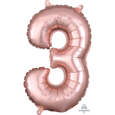 Chiffre en aluminium - Rosegold - 14 pouces - 3