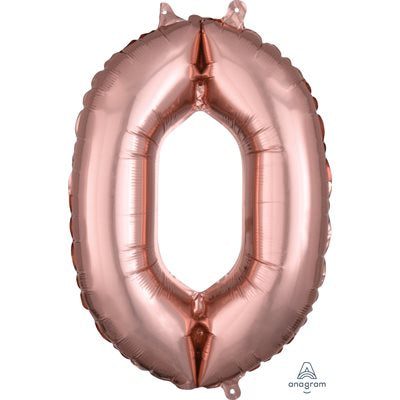 Chiffre en aluminium - Rosegold - 14 pouces - 0