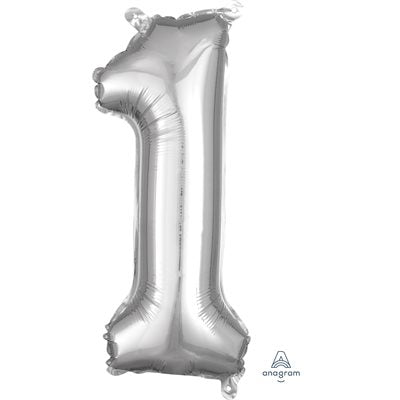 Chiffre en aluminium - Argent - 14 pouces - 1