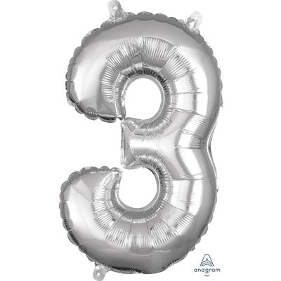 Chiffre en aluminium - Argent - 14 pouces - 3