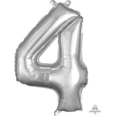 Chiffre en aluminium - Argent - 14 pouces - 4