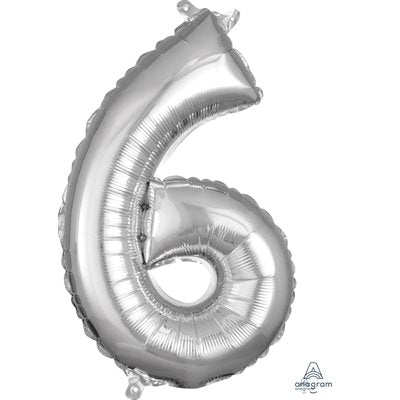 Chiffre en aluminium - Argent - 14 pouces - 6