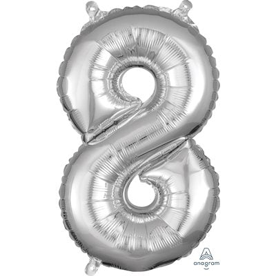 Chiffre en aluminium - Argent - 14 pouces - 8
