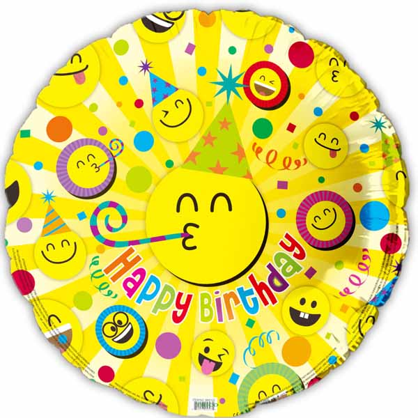 Bonne fête smile face - 18"