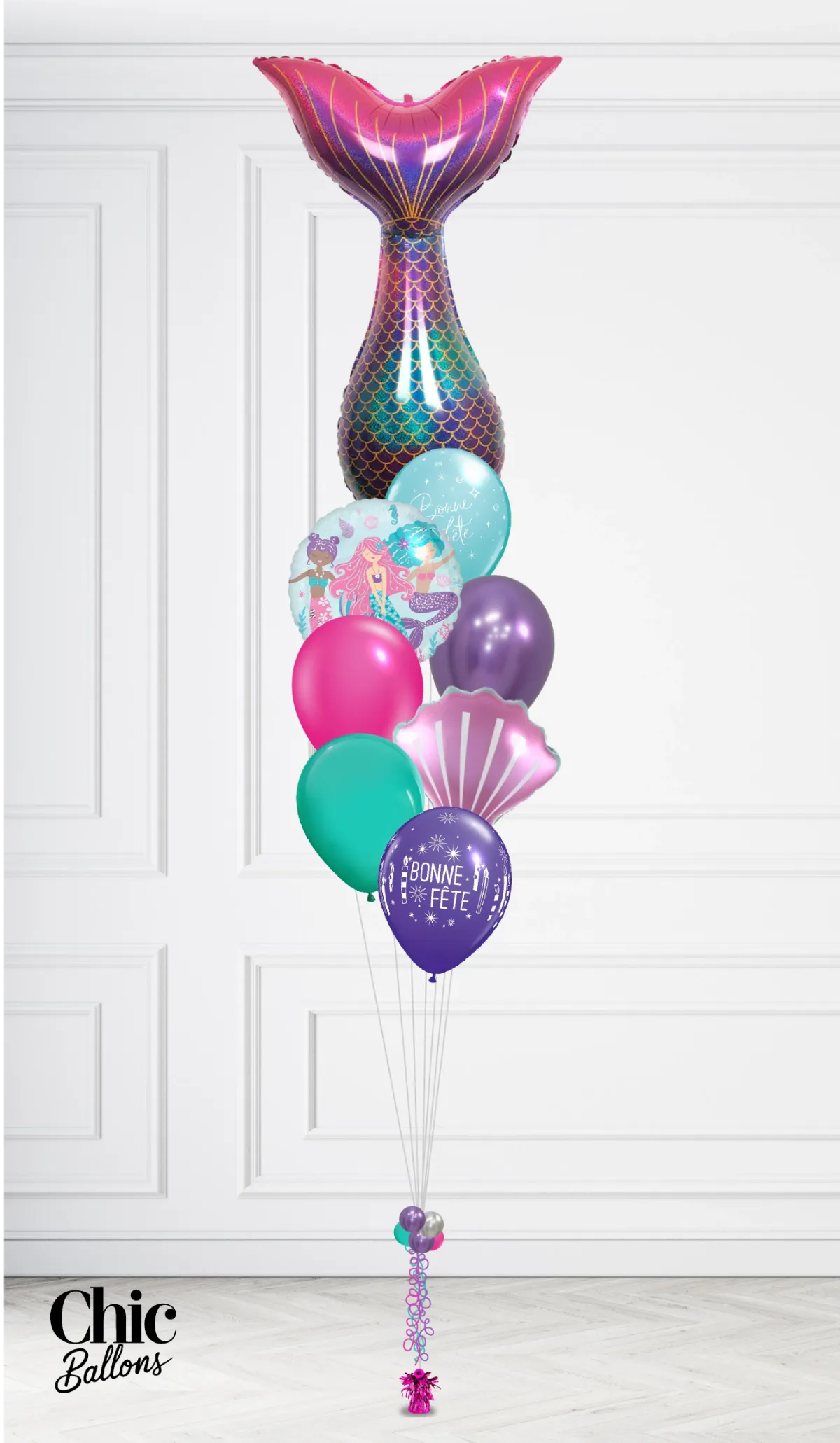 Bouquet de ballons - Queue de sirène