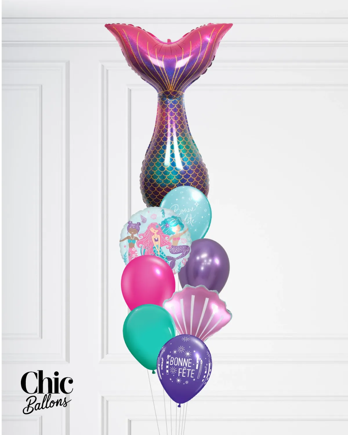 Bouquet de ballons - Queue de sirène