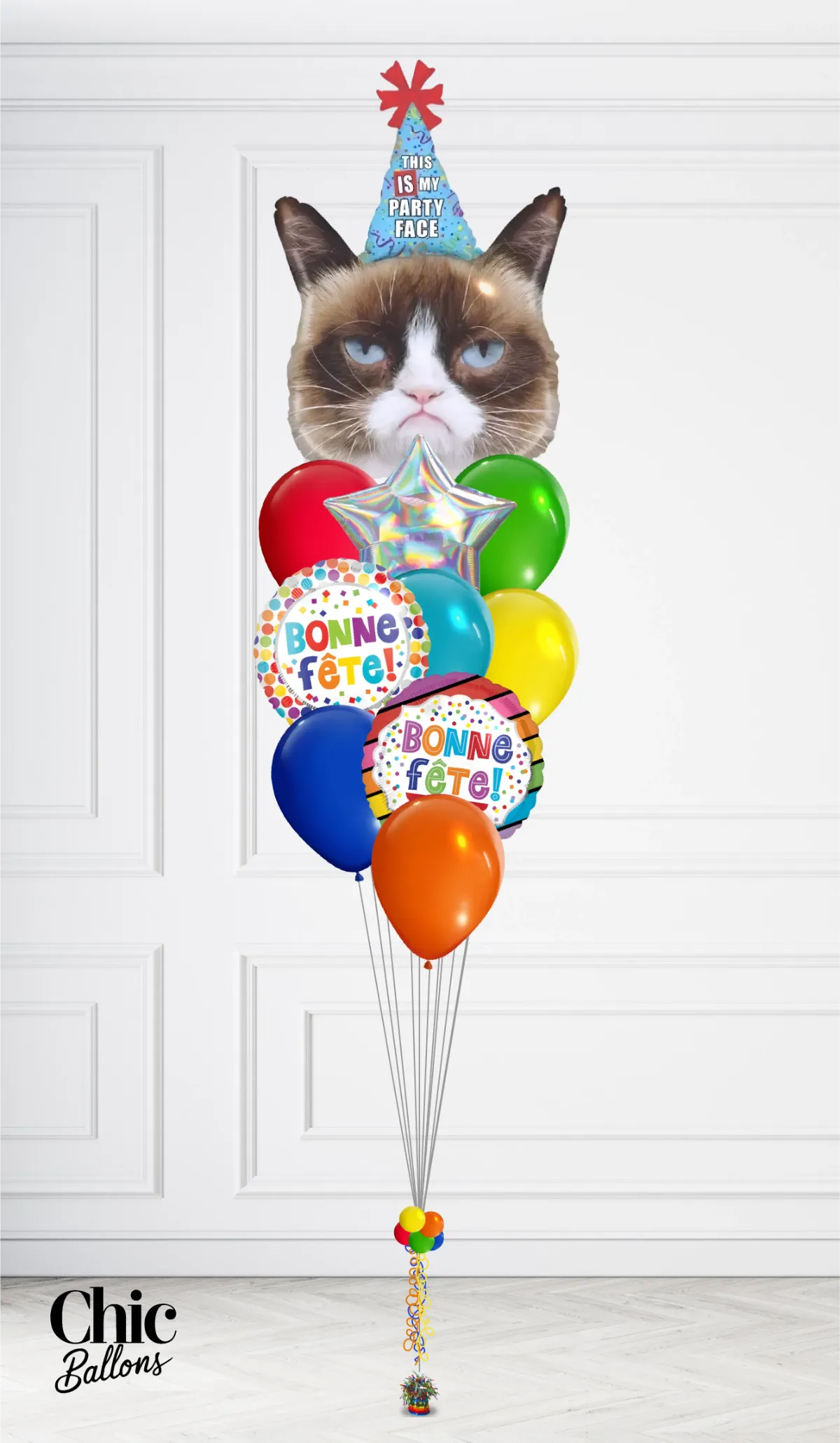 Bouquet de ballons - Mon visage de chat