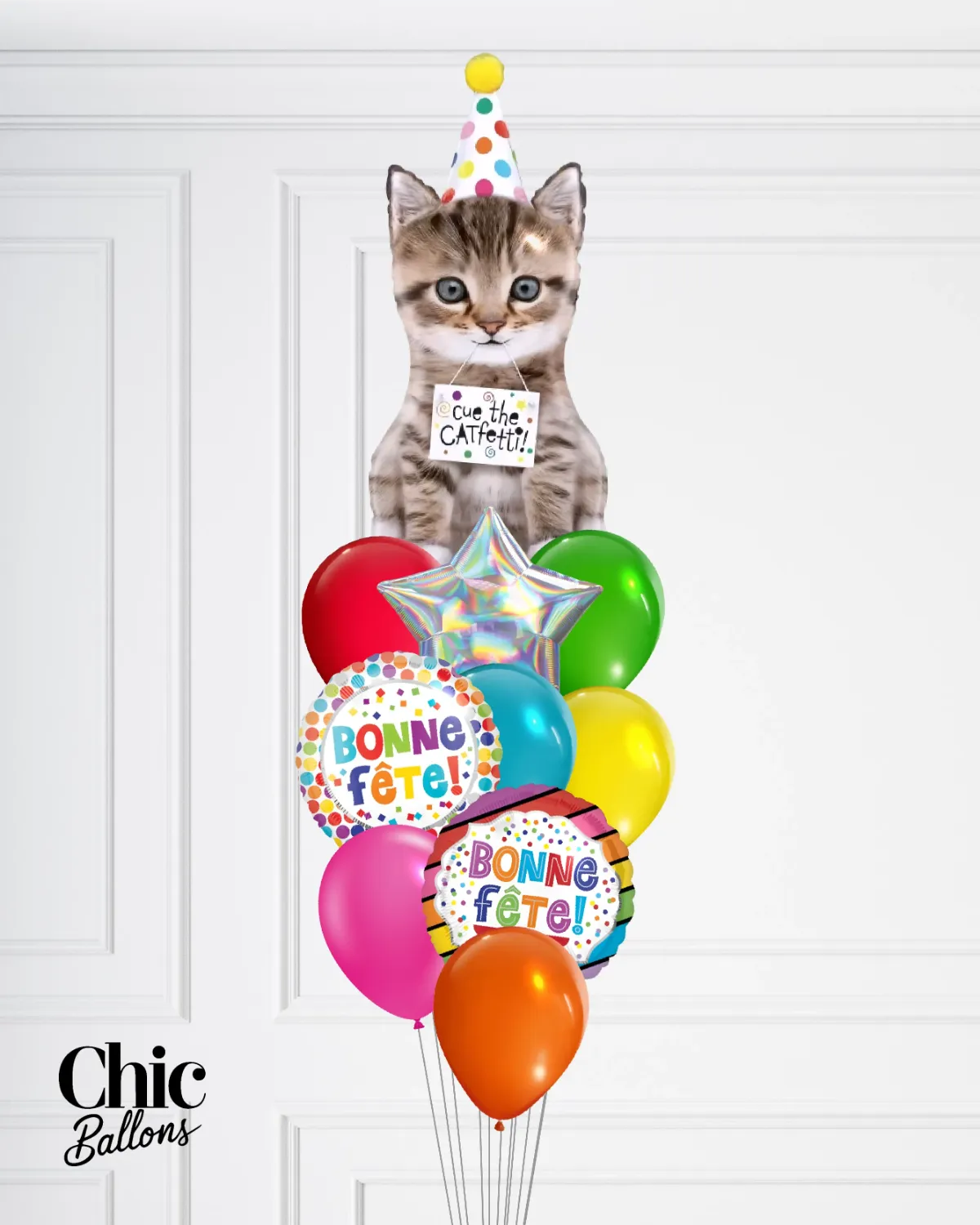 Bouquet de ballons - Chaton