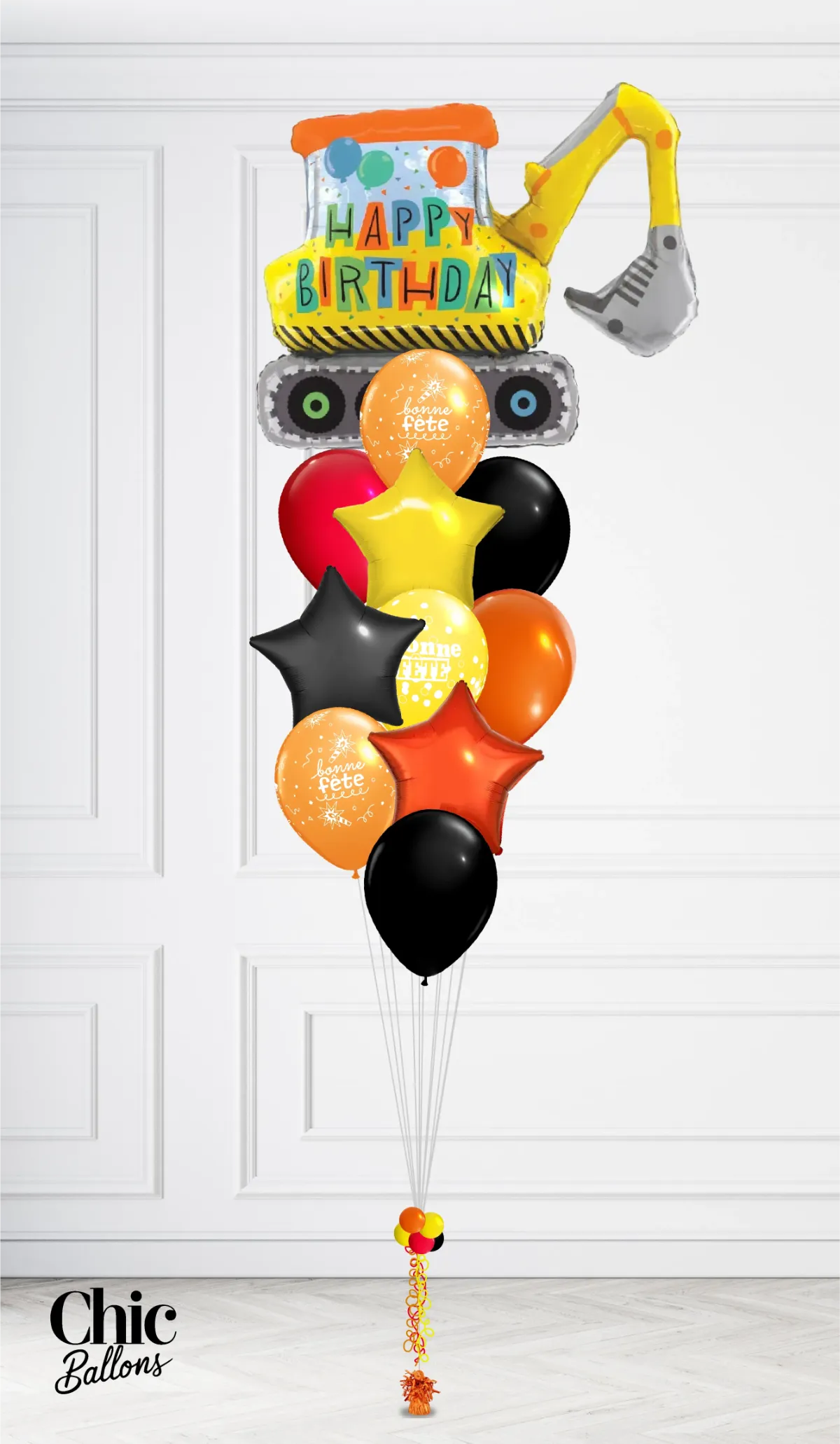 Bouquet de ballons - Construction Pelle