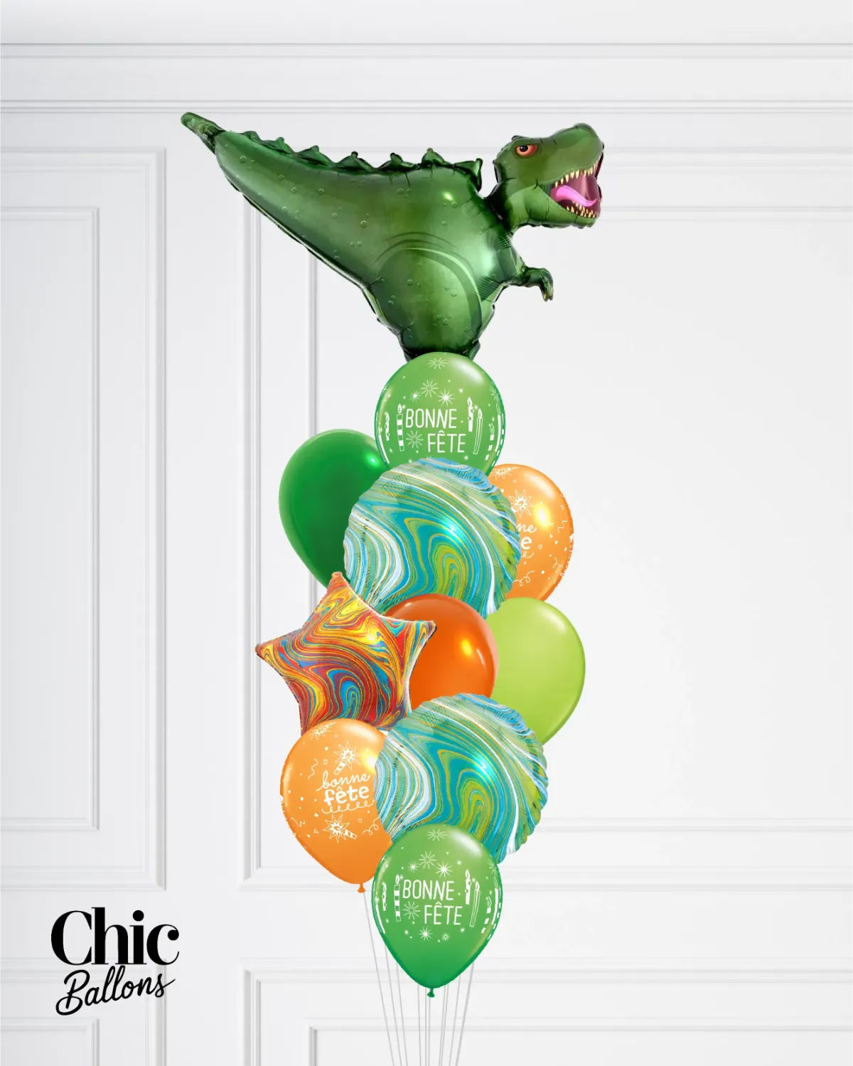 Bouquet de ballons - Dinosaure T-Rex