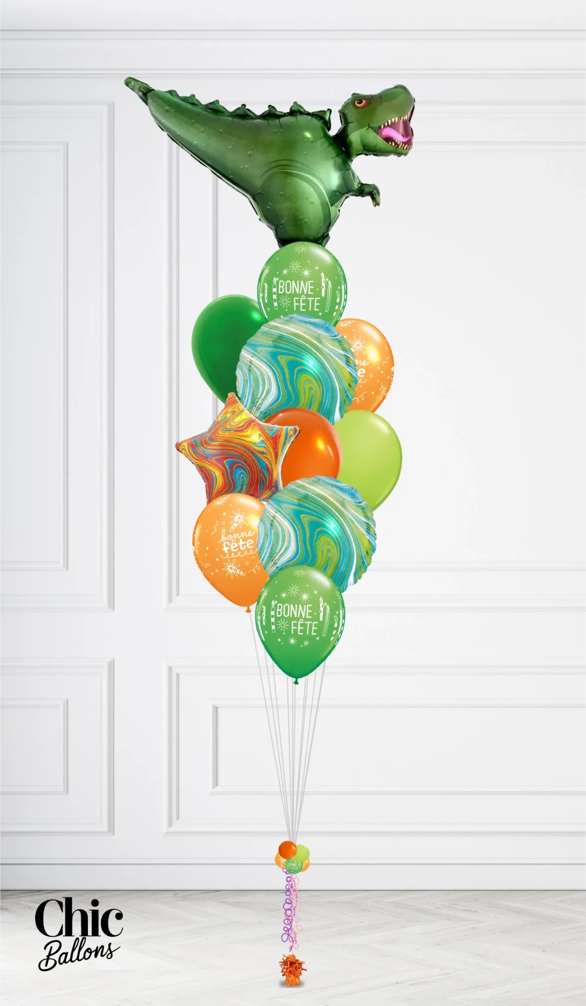 Bouquet de ballons - Dinosaure T-Rex