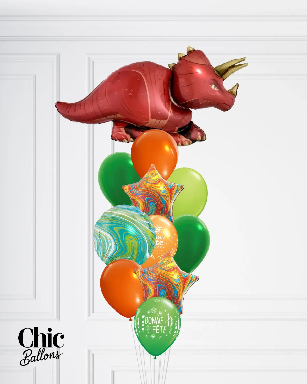 Bouquet de ballons - Dinosaure Triceraptor