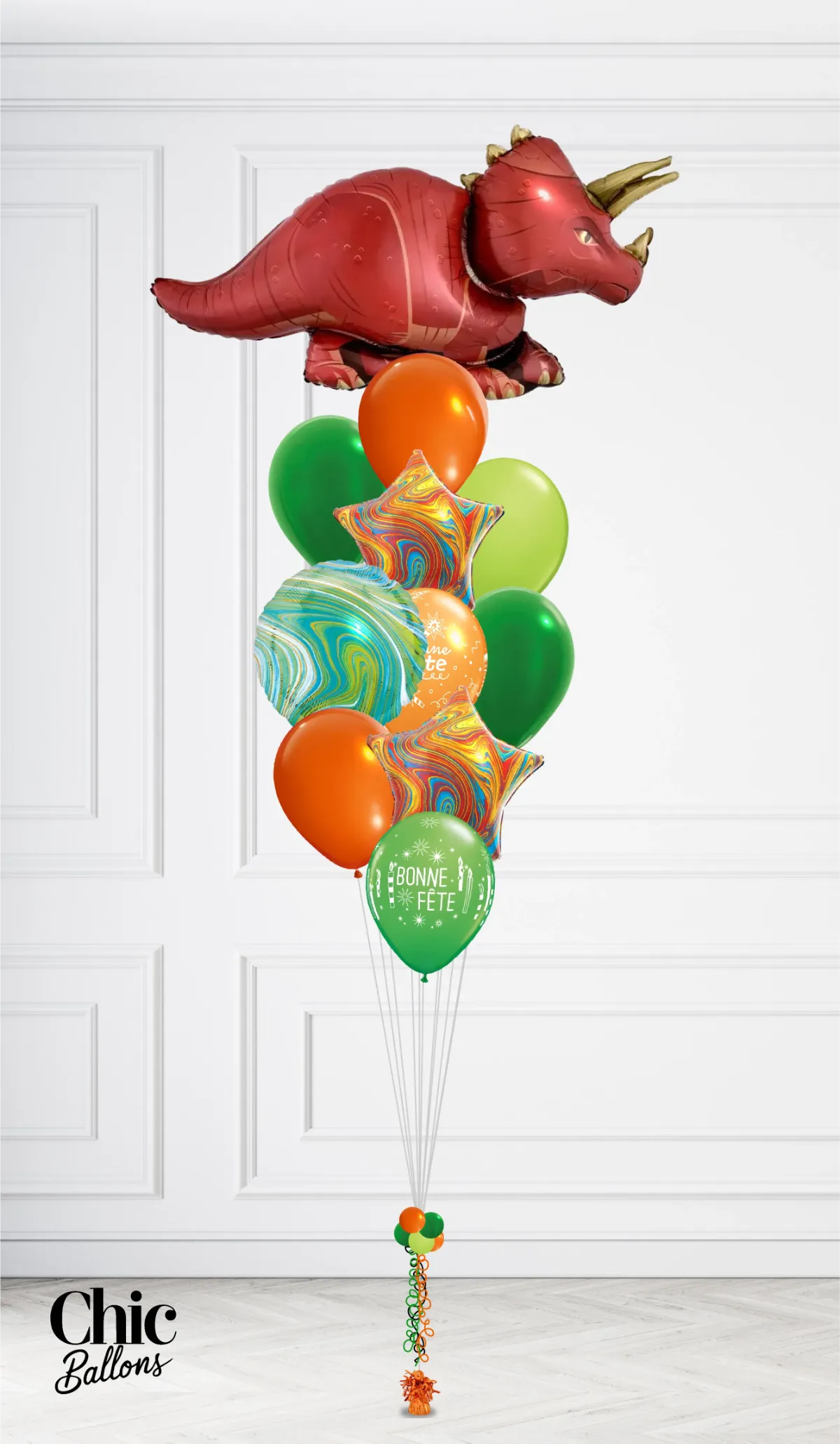 Bouquet de ballons - Dinosaure Triceraptor