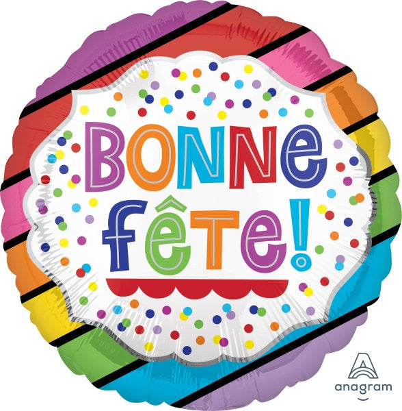Bonne fête stripes - 18"