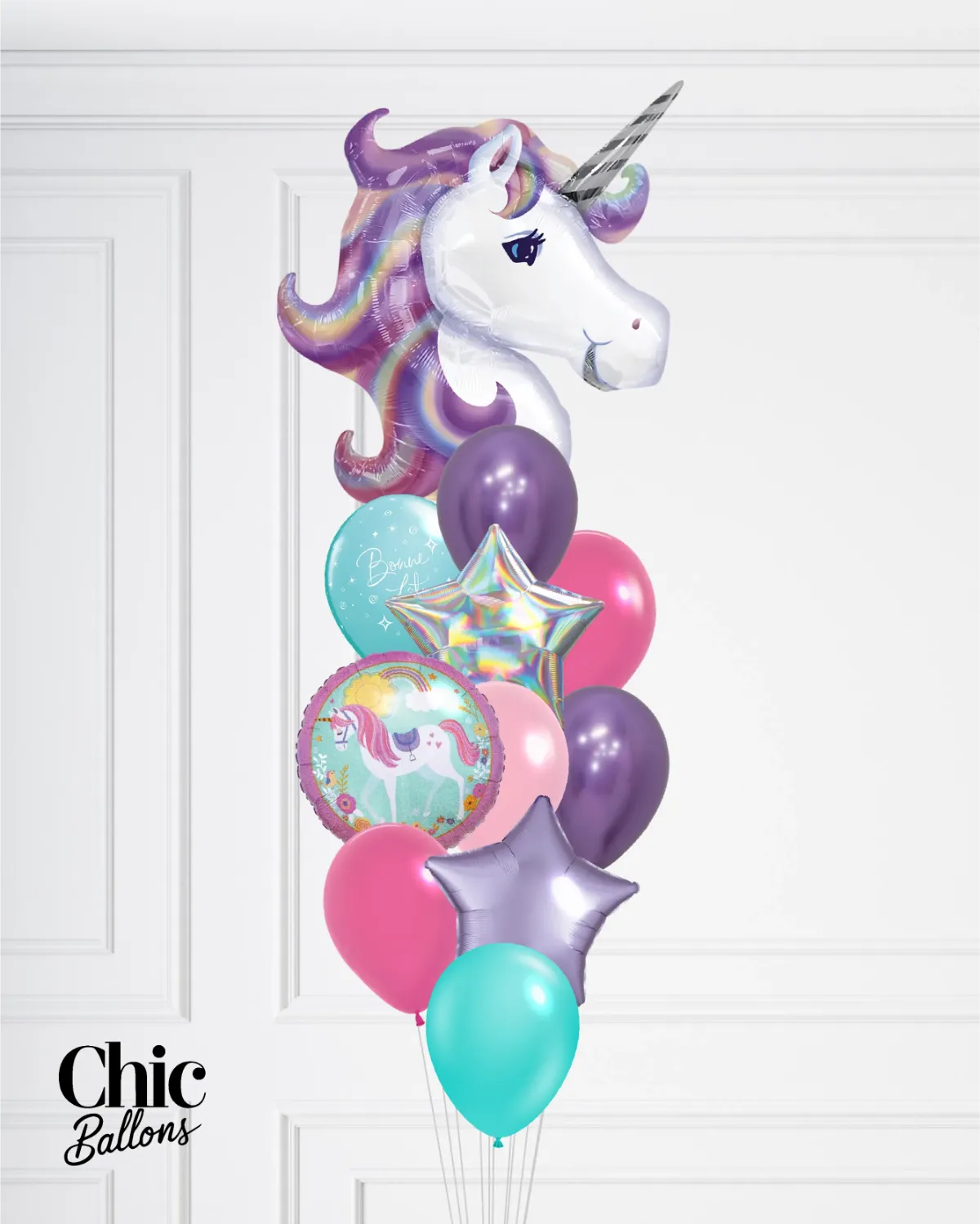 Bouquet de ballons - Licorne violet