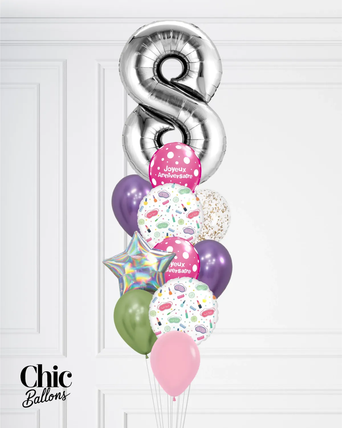 Bouquet de ballons - Spa avec chiffre