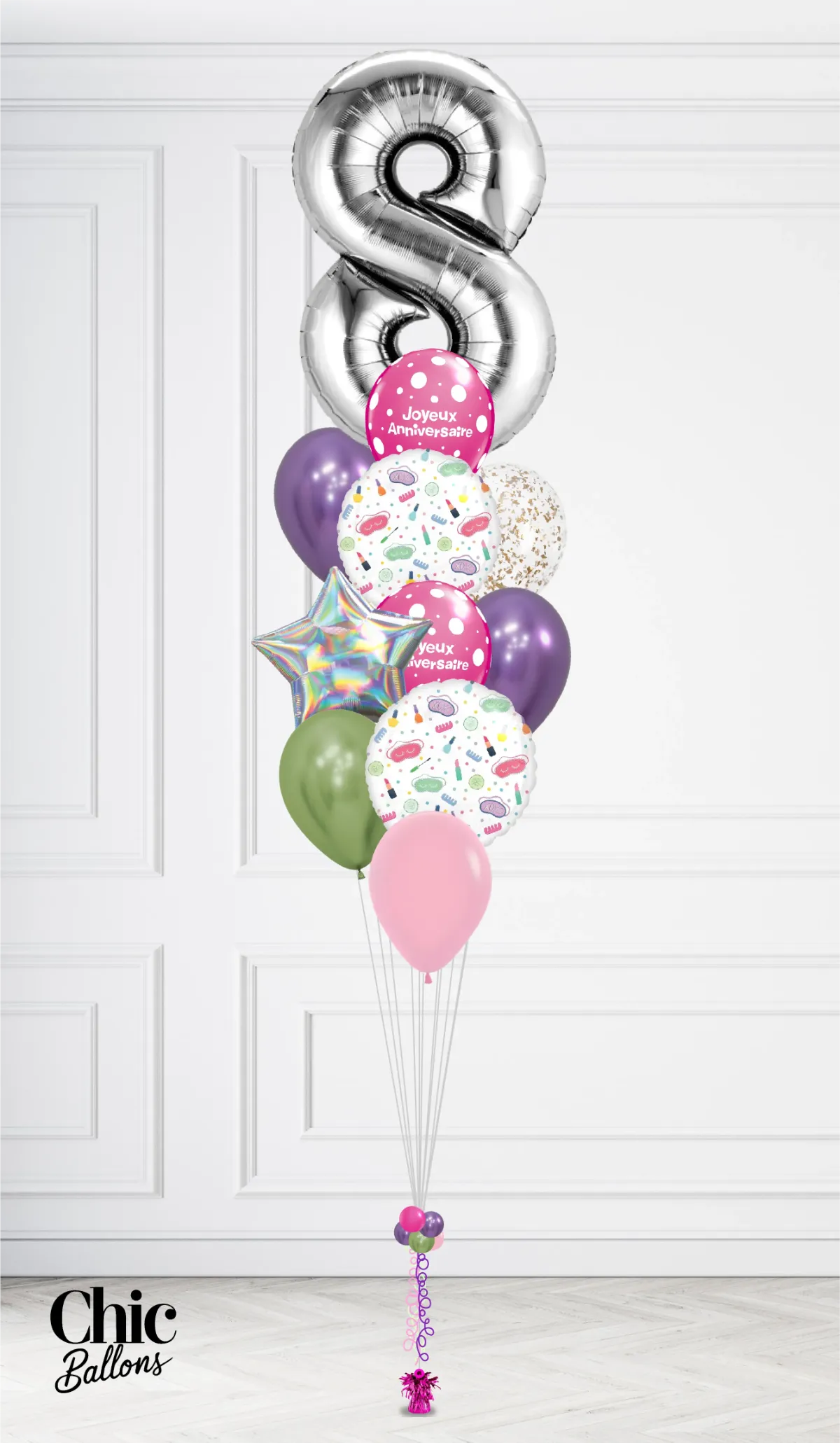 Bouquet de ballons - Spa avec chiffre